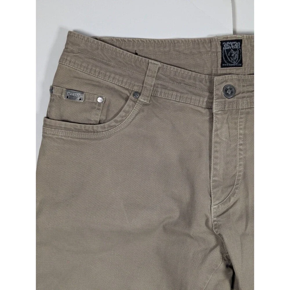 KÜHL Crag Series Outdoor Hiking Work Pants Khaki Stretch Utility 36x30